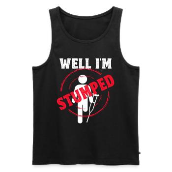 Handicap Amputee Amputation Prosthetic Leg - Men's Premium Organic Tank Top - black - Front - AI Model Male 178 light (178cm)