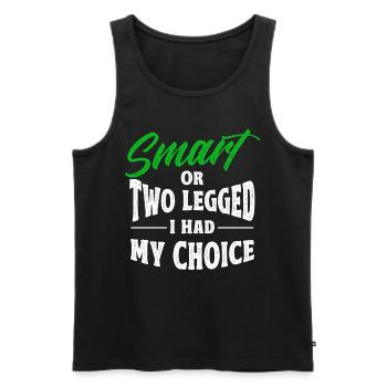Handicap Amputee Amputation Prosthetic Leg - Men's Premium Organic Tank Top - black - Front - AI Model Male 178 light (178cm)