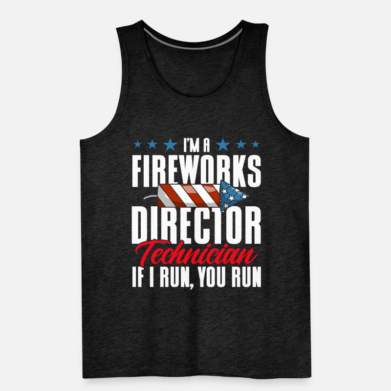 Funny fireworks pyrotechnician saying Men's Premium Organic Tank Top