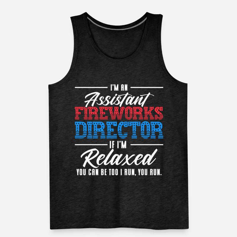 Funny fireworks pyrotechnician saying Men's Premium Organic Tank Top