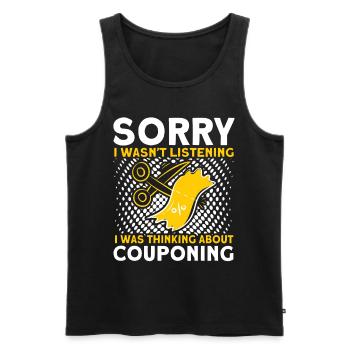 Coupon Shopper Discount Couponer Discount Sale - Men's Premium Organic Tank Top - black - Front - AI Model Male 178 light (178cm)