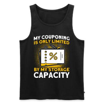 Coupon Shopper Discount Couponer Discount Sale - Men's Premium Organic Tank Top - black - Front - AI Model Male 178 light (178cm)