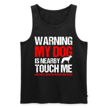 German Shepherd Police Dog Police Dog - Men's Premium Organic Tank Top - black - Front - AI Model Male 178 light (178cm)