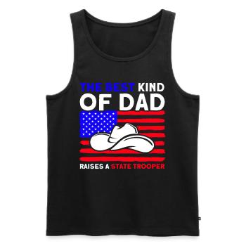 Papa Policier Du Service de Police Policier - Débardeur bio Premium Homme - noir - Devant - Michal (187cm)