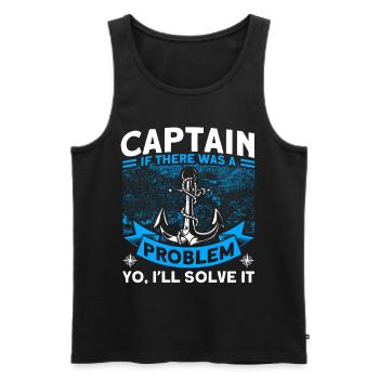 Amateurs de bateau Capitaine de bateau Capitaines - Débardeur bio Premium Homme - noir - Devant - Michal (187cm)