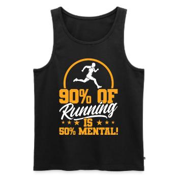 Motivation Streak Running Runner Marathon - Débardeur bio Premium Homme - noir - Devant - Michal (187cm)