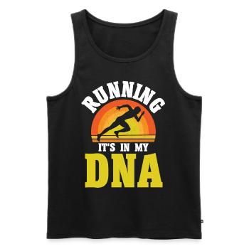Motivation Streak Running Runner Marathon - Débardeur bio Premium Homme - noir - Devant - Michal (187cm)