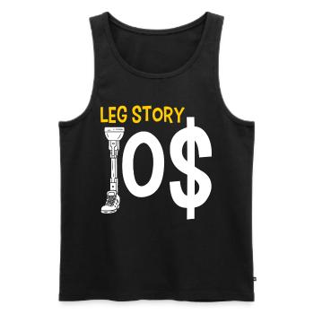 Handicap Amputee Amputation Prosthetic Leg - Men's Premium Organic Tank Top - black - Front - AI Model Male 178 light (178cm)