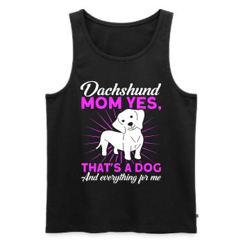 Dackel Dackel Dackel Mama Dackel Haustier - Männer Premium Bio Tank Top - Schwarz - Vorne - AI Model Male 178 light (178cm)