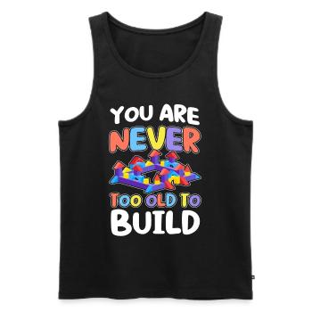 Build clamping block building block - Men's Premium Organic Tank Top - black - Front - AI Model Male 178 light (178cm)