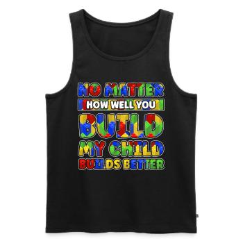 Build clamping block building block - Men's Premium Organic Tank Top - black - Front - AI Model Male 178 light (178cm)