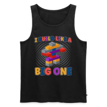 Build clamping block building block - Men's Premium Organic Tank Top - black - Front - AI Model Male 178 light (178cm)