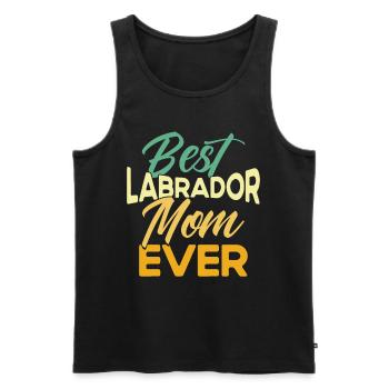 Haustier Labrador Mama Hund Labrador - Männer Premium Bio Tank Top - Schwarz - Vorne - Michal (187cm)
