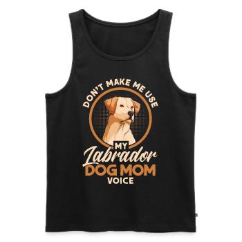 Haustier Labrador Mama Hund Labrador - Männer Premium Bio Tank Top - Schwarz - Vorne - Michal (187cm)