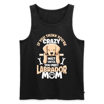 Haustier Labrador Mama Hund Labrador - Männer Premium Bio Tank Top - Schwarz - Vorne - Michal (187cm)