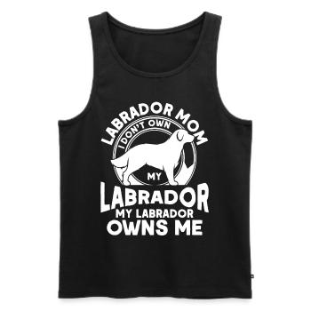 Haustier Labrador Mama Hund Labrador - Männer Premium Bio Tank Top - Schwarz - Vorne - Michal (187cm)