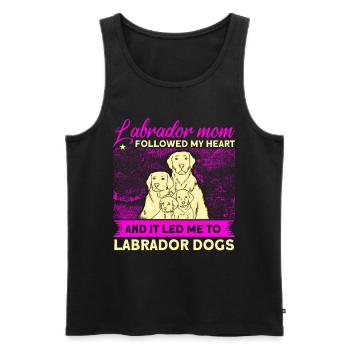 Haustier Labrador Mama Hund Labrador - Männer Premium Bio Tank Top - Schwarz - Vorne - Michal (187cm)