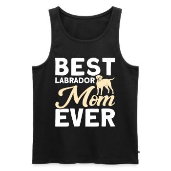 Haustier Labrador Mama Hund Labrador - Männer Premium Bio Tank Top - Schwarz - Vorne - Michal (187cm)