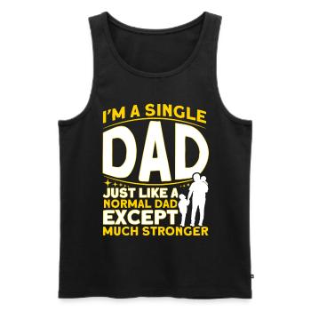I am a single father Father's Day - Men's Premium Organic Tank Top - black - Front - AI Model Male 178 light (178cm)