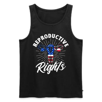 Reproductive rights - Men's Premium Organic Tank Top - black - Front - AI Model Male 178 light (178cm)