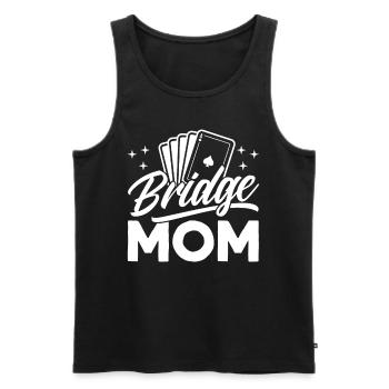 Bridge Mama - Männer Premium Bio Tank Top - Schwarz - Vorne - AI Model Male 178 light (178cm)