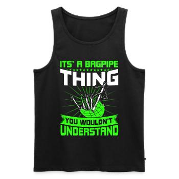 Es ist eine Dudelsack Sache - Männer Premium Bio Tank Top - Schwarz - Vorne - AI Model Male 178 light (178cm)