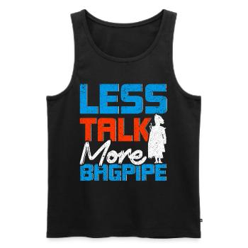 Less talking more bagpipes - Men's Premium Organic Tank Top - black - Front - Michal (187cm)