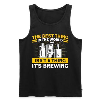 The best thing in the world Brewers - Men's Premium Organic Tank Top - black - Front - Michal (187cm)