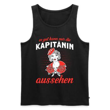 So Gut Kann Nur Die Kapitänin Aussehen - Männer Premium Bio Tank Top - Schwarz - Vorne - Michal (187cm)