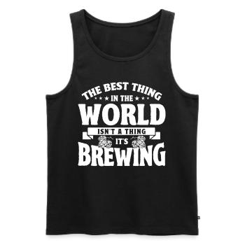 The best thing in the world Brewers - Men's Premium Organic Tank Top - black - Front - Michal (187cm)