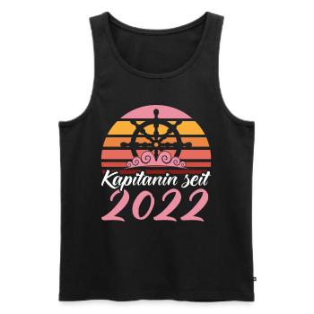 Kapitänin Seit 2022 Bootsbesitzer - Männer Premium Bio Tank Top - Schwarz - Vorne - AI Model Male 178 light (178cm)