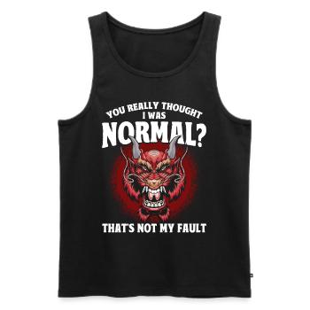 Du dachtest wirklich, ich sei normal Drache - Männer Premium Bio Tank Top - Schwarz - Vorne - Michal (187cm)