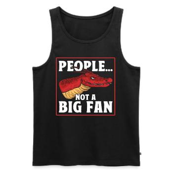 Leute, die kein großer Fan sind Mürrischer Drache - Männer Premium Bio Tank Top - Schwarz - Vorne - Michal (187cm)