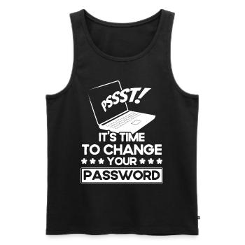 It's Time to Change Your Password Tech Support - Men's Premium Organic Tank Top - black - Front - Michal (187cm)
