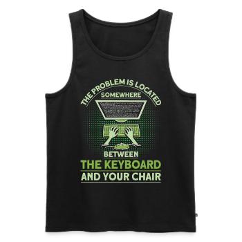 Das Problem ist lokalisiert Sysadmin - Männer Premium Bio Tank Top - Schwarz - Vorne - AI Model Male 178 light (178cm)