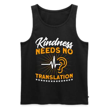 Hearing aid Sign language Deaf people - Men's Premium Organic Tank Top - black - Front - Michal (187cm)
