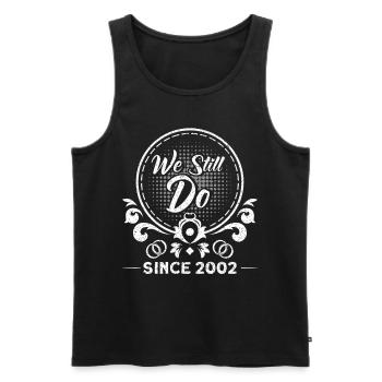 20th Wedding Anniversary Couple Design 20 Years of Marriage - Men's Premium Organic Tank Top - black - Front - AI Model Male 178 light (178cm)