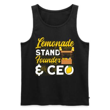 Lemon Juice Lemon Juice Lemonade - Men's Premium Organic Tank Top - black - Front - AI Model Male 178 light (178cm)