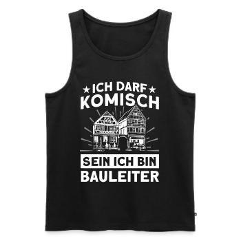 Ich Bin Bauleiter Bauherr Bauleiter - Männer Premium Bio Tank Top - Schwarz - Vorne - Michal (187cm)