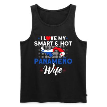 Heiße Panameno-Frau Panama Souvenir - Männer Premium Bio Tank Top - Schwarz - Vorne - AI Model Male 178 light (178cm)