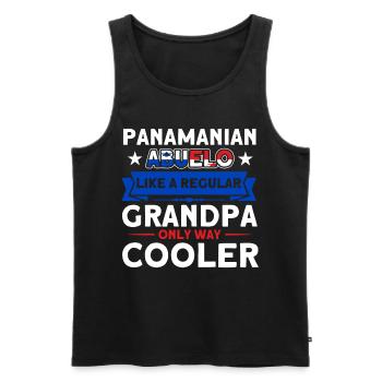 Panamanischer Abuelo Opa Panama Souvenir - Männer Premium Bio Tank Top - Schwarz - Vorne - AI Model Male 178 light (178cm)