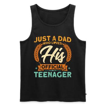 Père qui aime son adolescent officiel - Débardeur bio Premium Homme - noir - Devant - Michal (187cm)