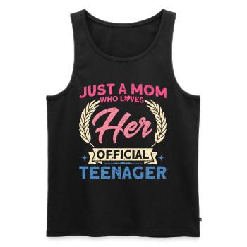 Maman aime son adolescent officiel - Débardeur bio Premium Homme - noir - Devant - Michal (187cm)