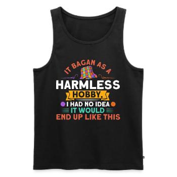 Seamstresses Quilting Lovers Quilting - Men's Premium Organic Tank Top - black - Front - AI Model Male 178 light (178cm)
