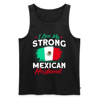 Mexique Mexican Roots Cadeau - Débardeur bio Premium Homme - noir - Devant - Michal (187cm)