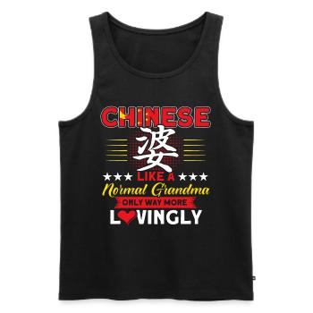 China Chinese Roots Gift - Men's Premium Organic Tank Top - black - Front - AI Model Male 178 light (178cm)