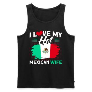 Mexique Mexican Roots Cadeau - Débardeur bio Premium Homme - noir - Devant - Michal (187cm)