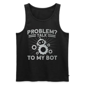 Robot Robotique Ingénieur Costume Robot - Débardeur bio Premium Homme - noir - Devant - AI Model Male 178 light (178cm)