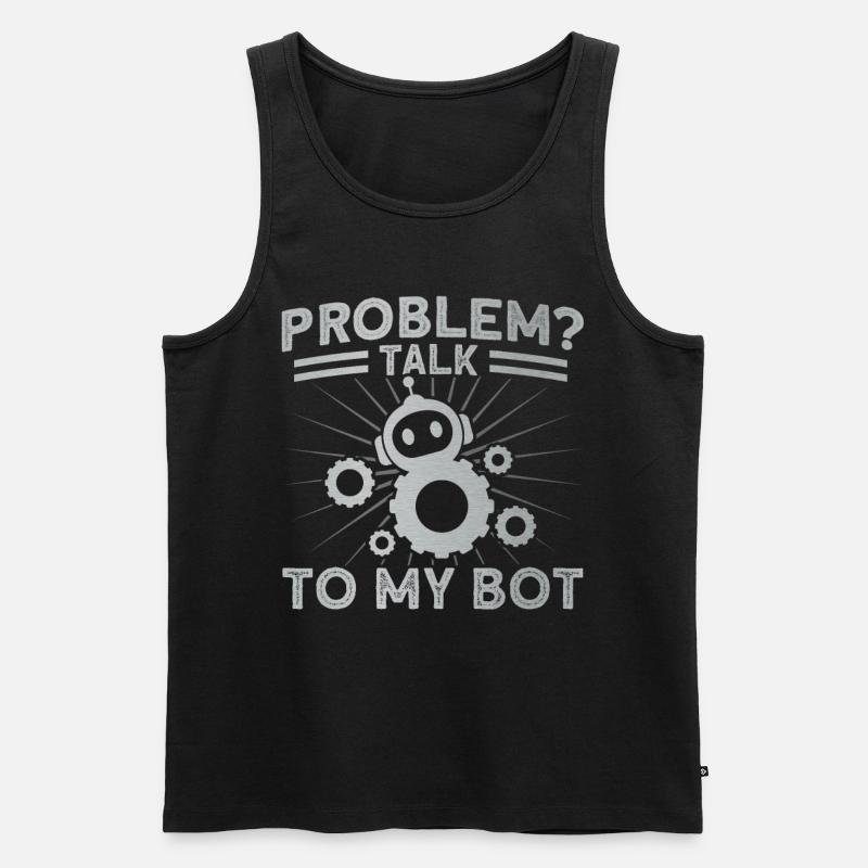 Robot Robotics Engineer Costume Robot - Men's Premium Organic Tank Top - black