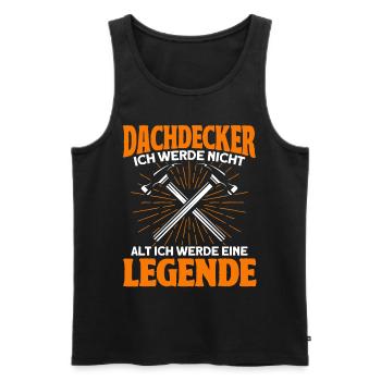 Dachdecker Geselle Dachdecker Dachdeckermeister - Männer Premium Bio Tank Top - Schwarz - Vorne - Michal (187cm)